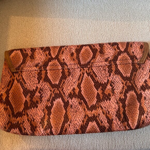 Snakeskin Print Clutch - Picture 2 of 4